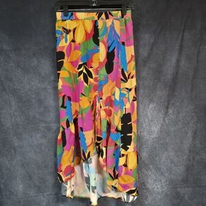 Vibrant Multicolor High-Low Skirt